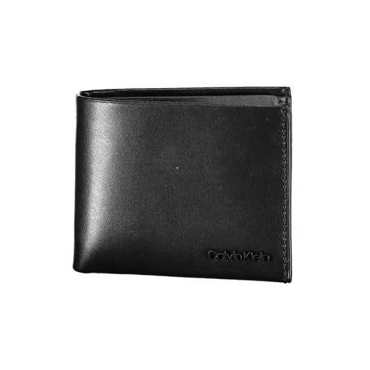 Calvin Klein Black Leather Wallet - Sophisticated Minimalist Design