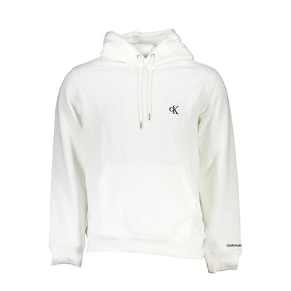 Calvin Klein White Cotton Hoodie Sweater