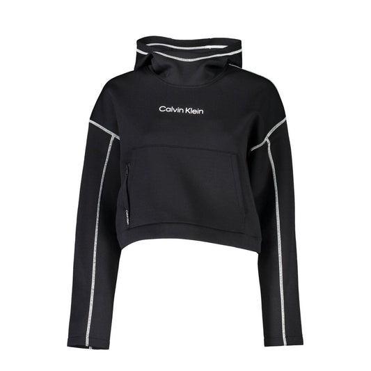 Calvin Klein Black Polyester Hoodie Sweater