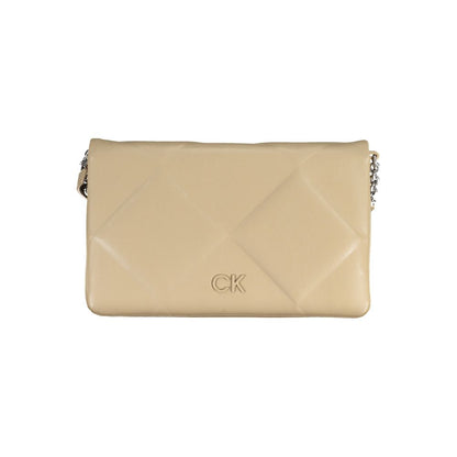 Calvin Klein Beige Polyester Handbag: Modern Versatility