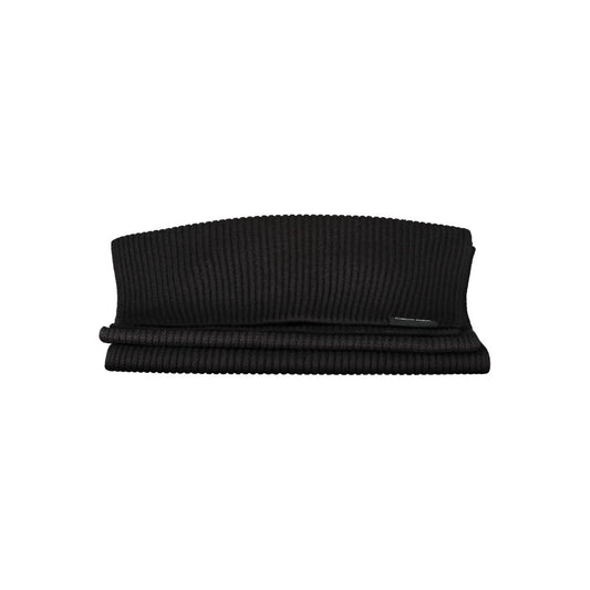 Calvin Klein Black Cotton Scarf - Modern Minimalism