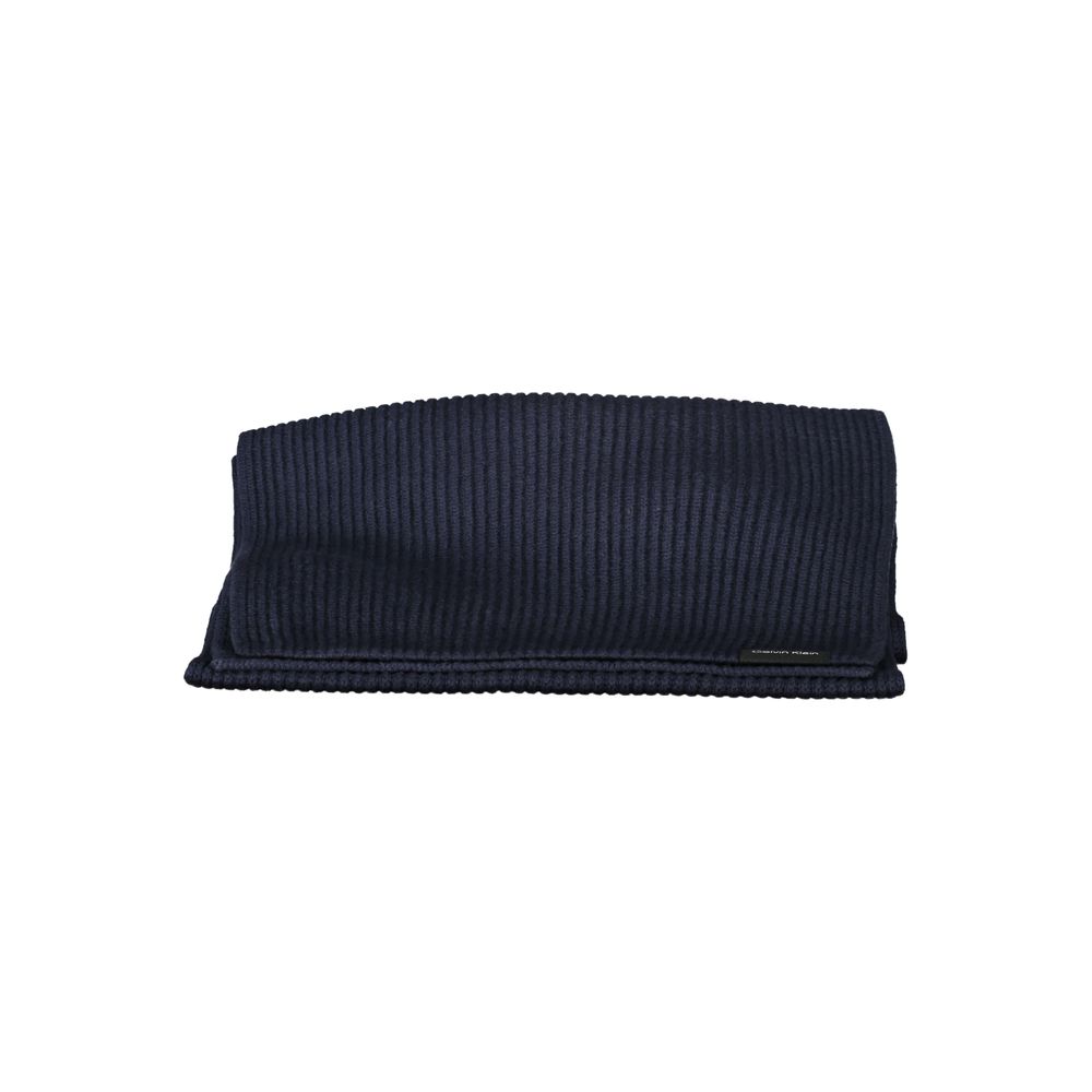 Calvin Klein Blue Cotton Scarf - Effortless Style Accessory