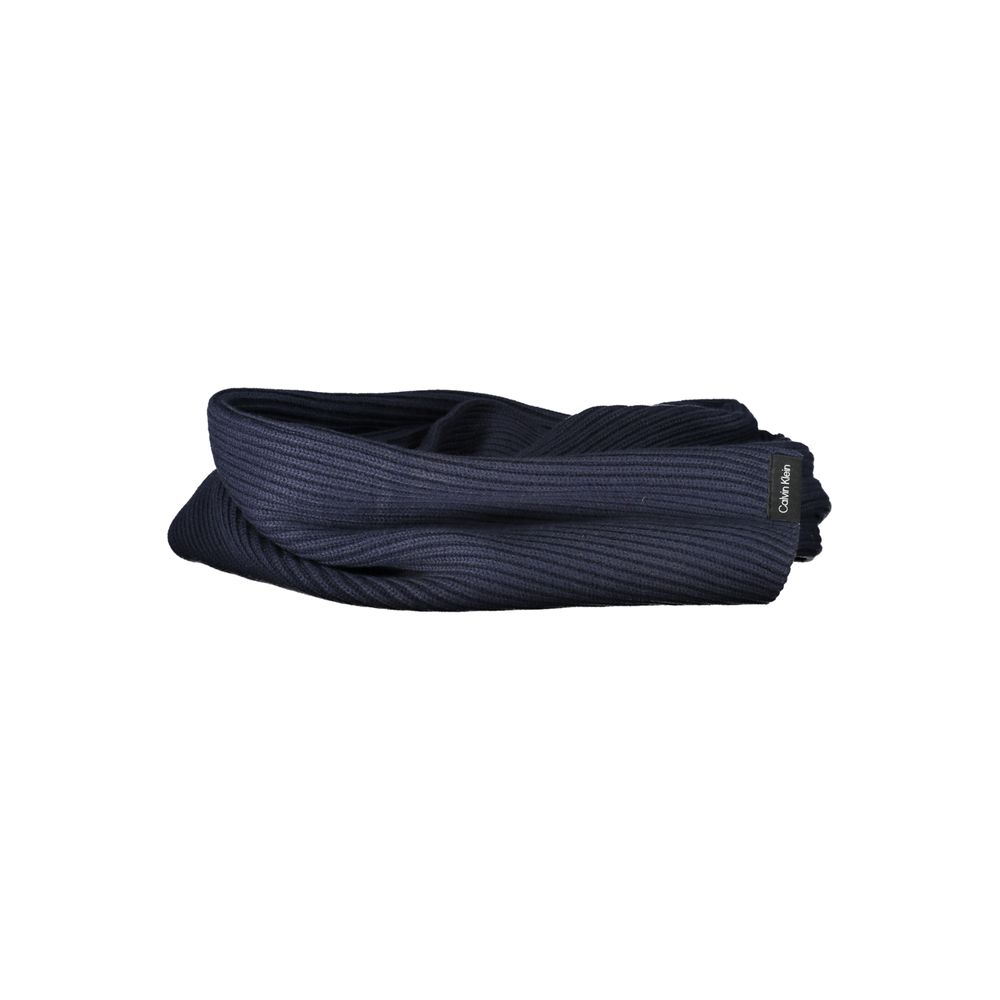 Calvin Klein Blue Cotton Scarf - Effortless Style Accessory