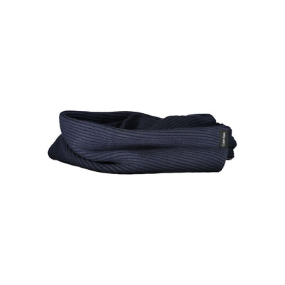 Calvin Klein Blue Cotton Scarf - Effortless Style Accessory