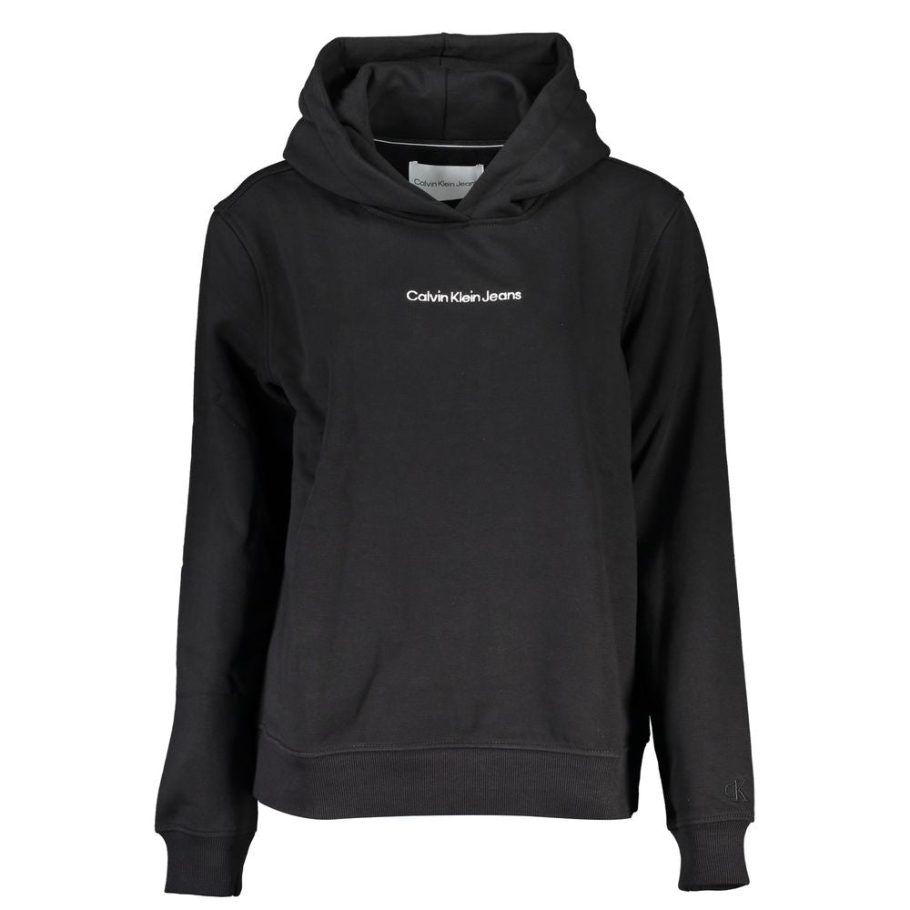 Calvin Klein Black Cotton Hoodie Sweater