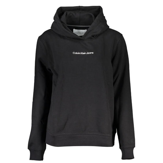 Calvin Klein Black Cotton Hoodie Sweater