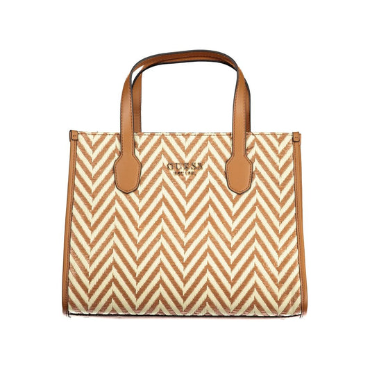 Guess Jeans Brown Cotton Handbag - Silvana Bag