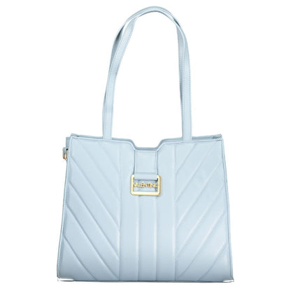 Mario Valentino Blue Leather Effect Handbag with Removable Chain Strap
