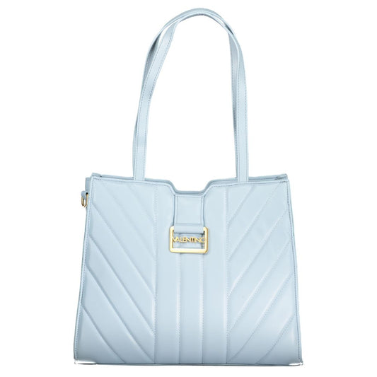 Mario Valentino Blue Leather Effect Handbag with Removable Chain Strap
