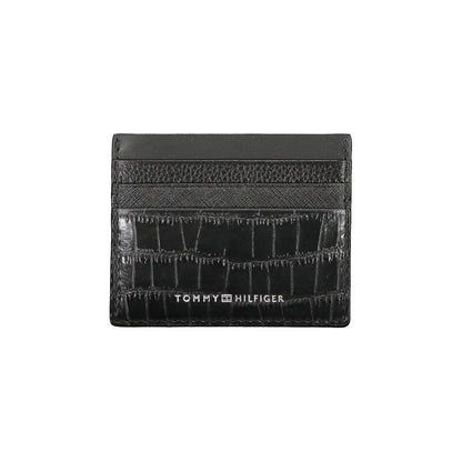 Tommy Hilfiger Black Leather Wallet with Contrast Details