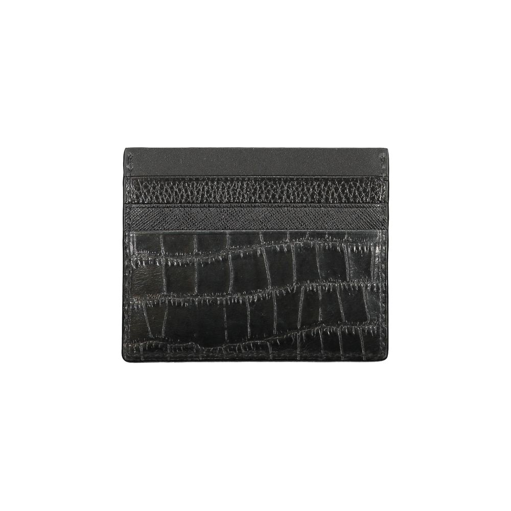 Tommy Hilfiger Black Leather Wallet with Contrast Details