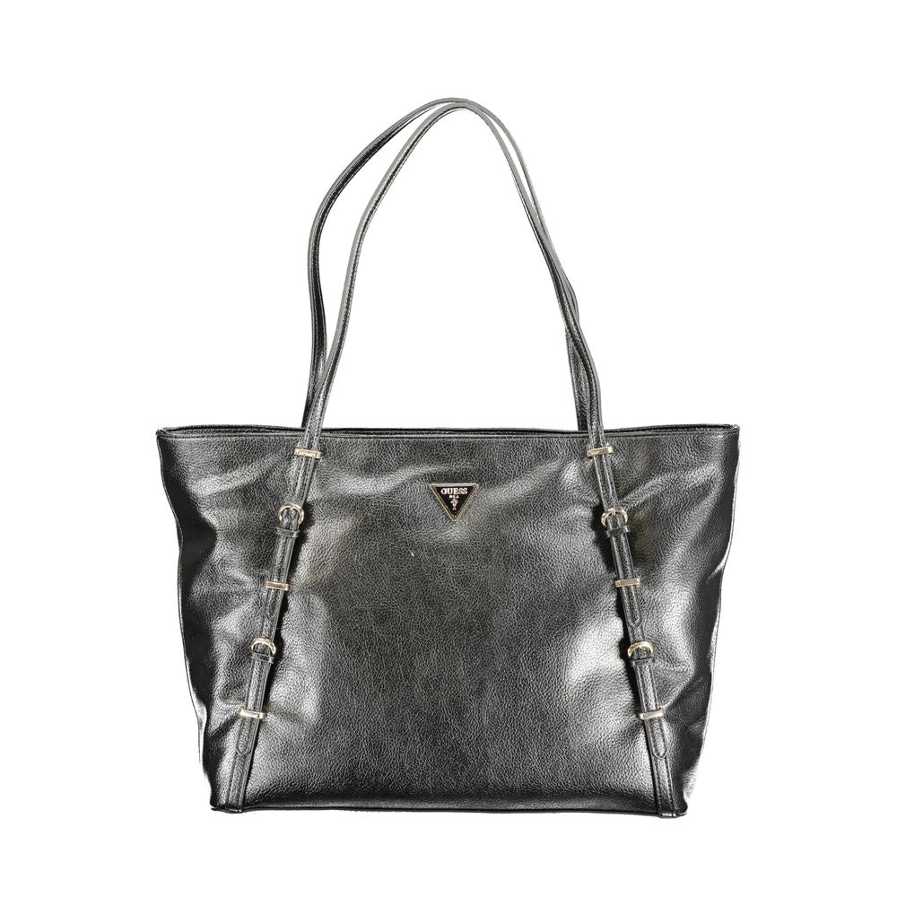 Guess Jeans Black Polyethylene Handbag - LEVIA BAG