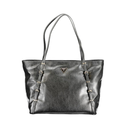 Guess Jeans Black Polyethylene Handbag - LEVIA BAG