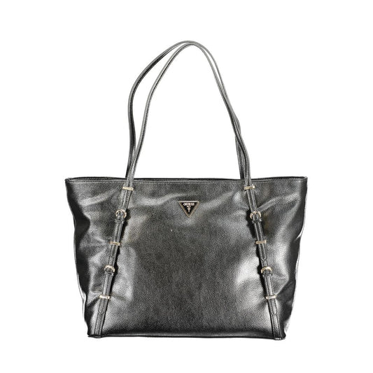 Guess Jeans Black Polyethylene Handbag - LEVIA BAG