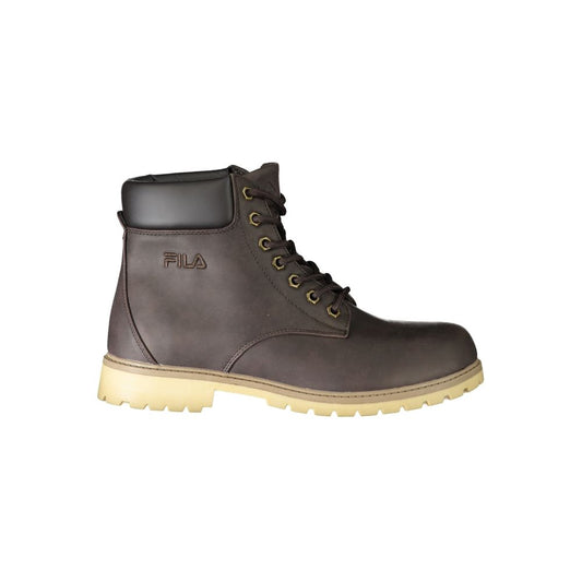 Fila Brown Polyester Boot - Stylish Ankle Boot with Laces