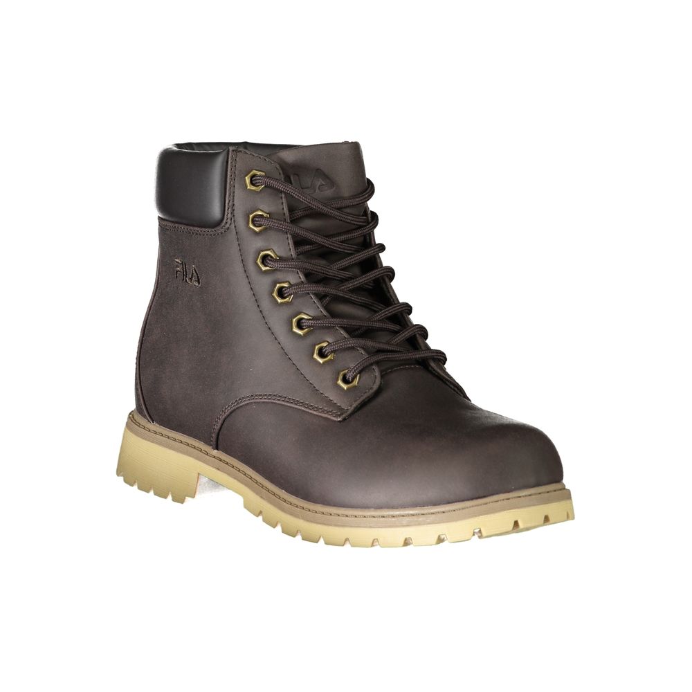 Fila Brown Polyester Boot - Stylish Ankle Boot with Laces