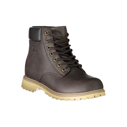 Fila Brown Polyester Boot - Stylish Ankle Boot with Laces