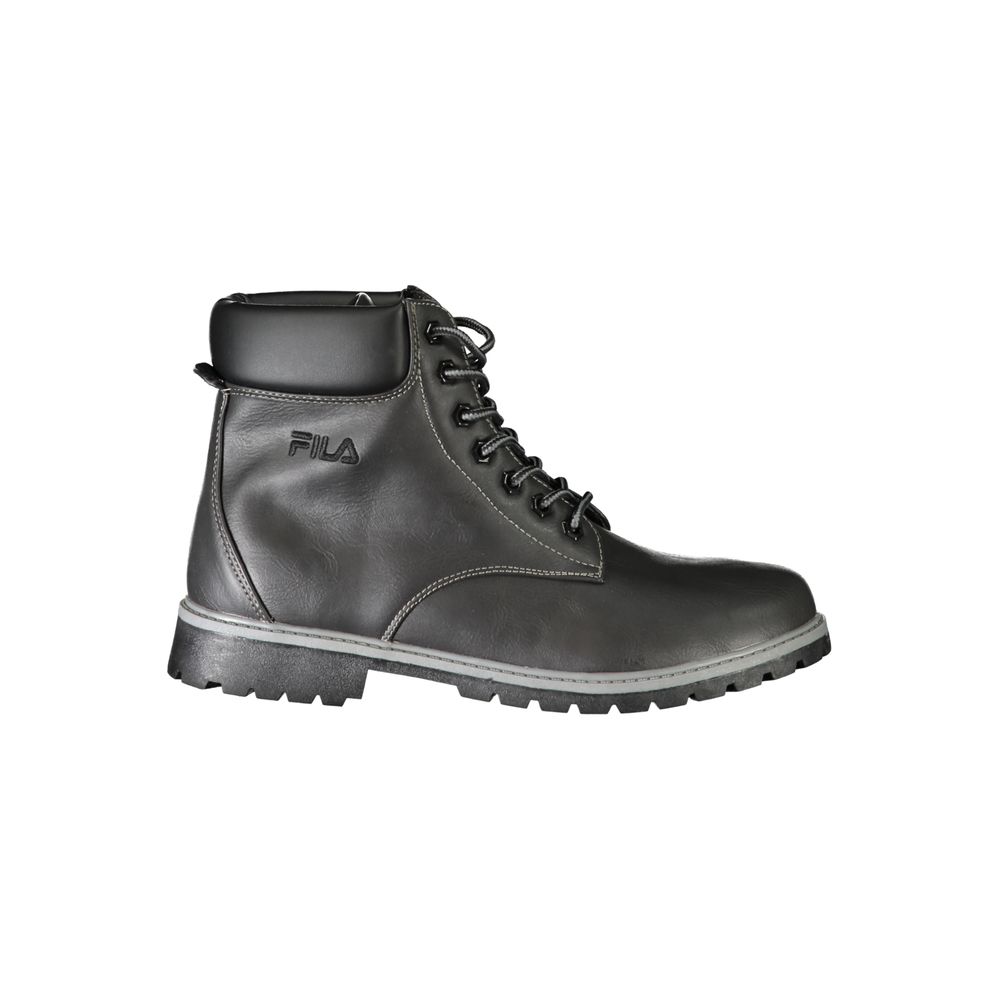 Fila Black Polyester Boot - Stylish Ankle Footwear with a Modern Edge