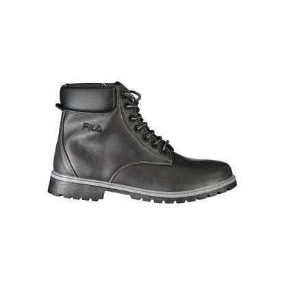 Fila Black Polyester Boot - Stylish Ankle Footwear with a Modern Edge
