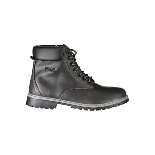 Fila Black Polyester Boot - Stylish Ankle Footwear with a Modern Edge
