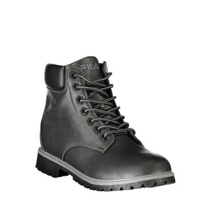 Fila Black Polyester Boot - Stylish Ankle Footwear with a Modern Edge