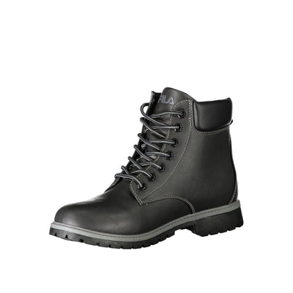 Fila Black Polyester Boot - Stylish Ankle Footwear with a Modern Edge