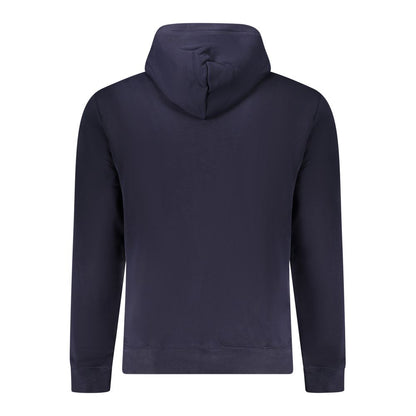 Napapijri Blue Cotton Sweater: Adventure-Ready Relaxed Fit Hoodie