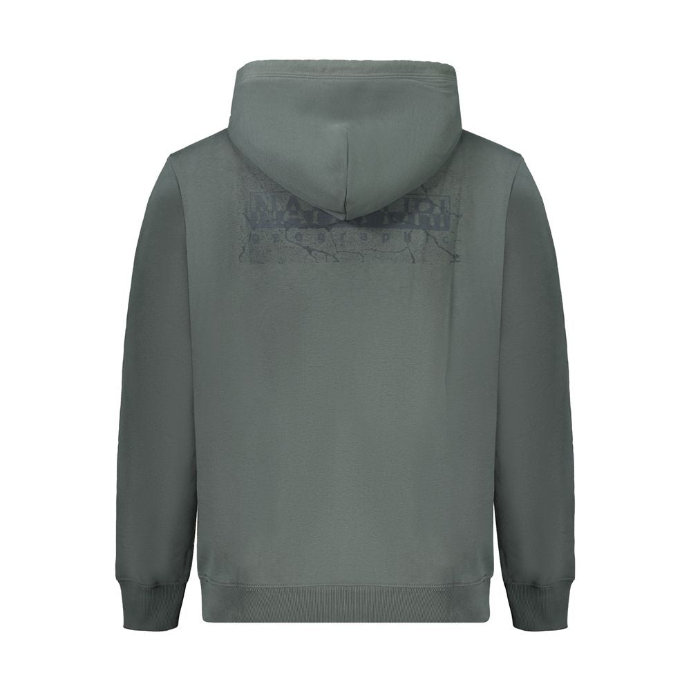 Napapijri Green Cotton Sweater - Loose Fit Long Sleeve Hoodie