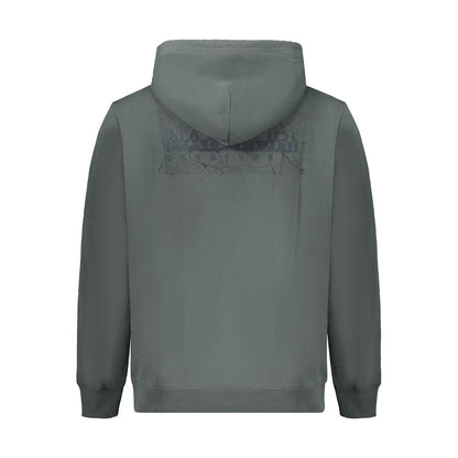 Napapijri Green Cotton Sweater - Loose Fit Long Sleeve Hoodie