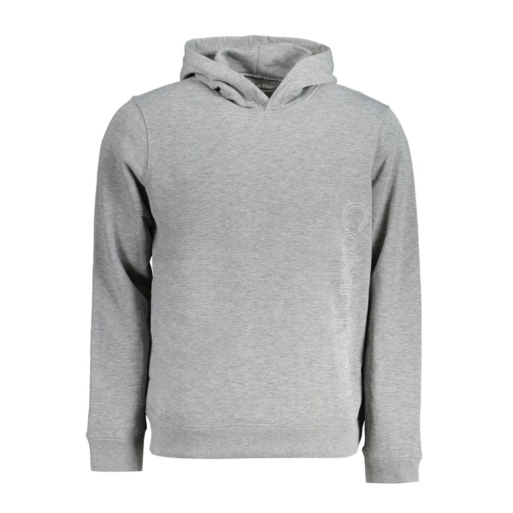 Calvin Klein Gray Polyester Long Sleeve Hoodie