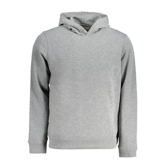 Calvin Klein Gray Polyester Long Sleeve Hoodie