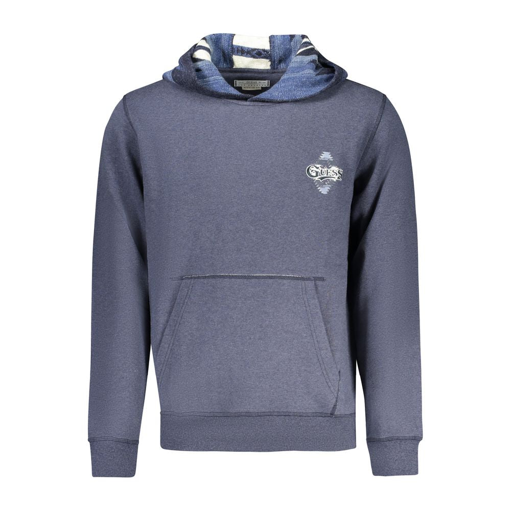 Guess Jeans Blue Cotton Sweater - Stylish Comfort Meets Modern Design