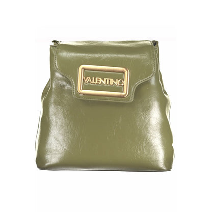Mario Valentino Green Faux Leather Backpack with Adjustable Straps