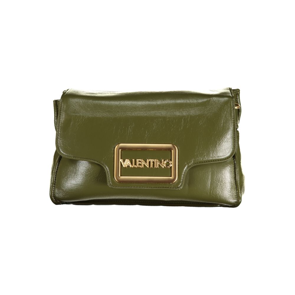 Mario Valentino Green Leather Handbag with Removable Handle