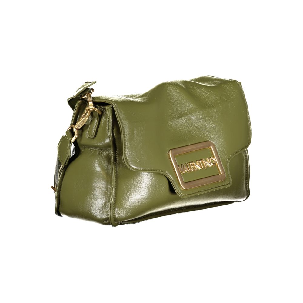 Mario Valentino Green Leather Handbag with Removable Handle