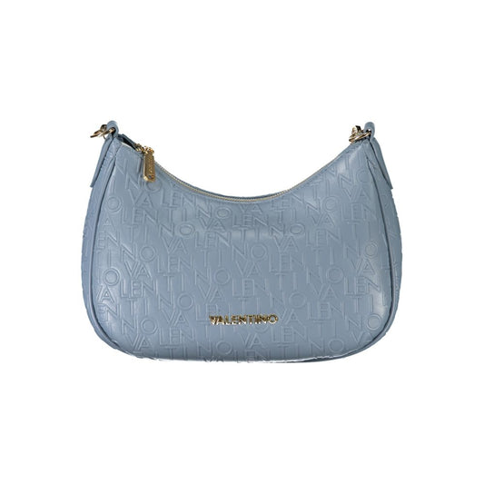 Mario Valentino Blue Leather Effect Handbag with Chic Details