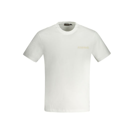 Napapijri White Cotton T-Shirt – Sustainable Urban Essential