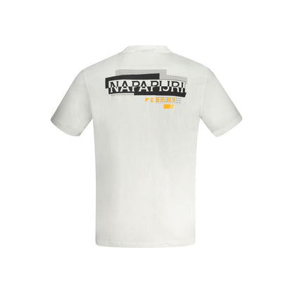 Napapijri White Cotton T-Shirt – Sustainable Urban Essential