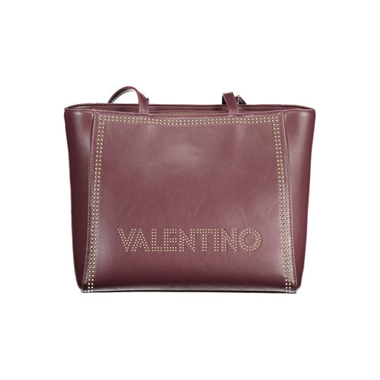 Mario Valentino Red Shoulder Handbag with Contrasting Details