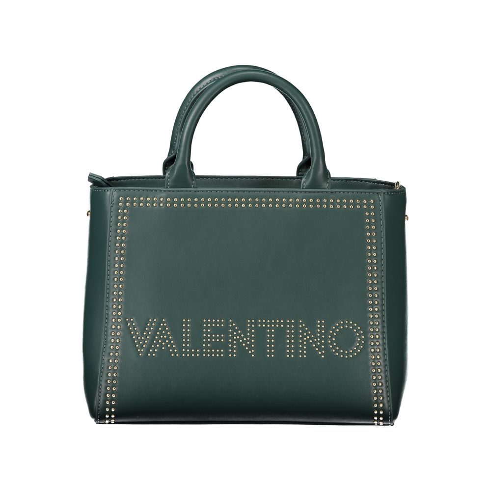 Mario Valentino Green Faux Leather Handbag with Removable Strap