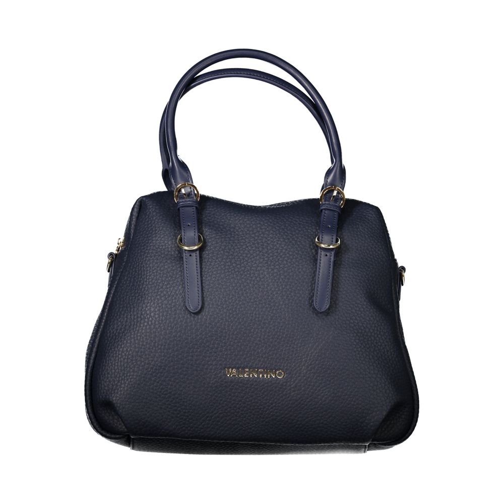 Mario Valentino Blue Leather Effect Handbag with Adjustable Straps