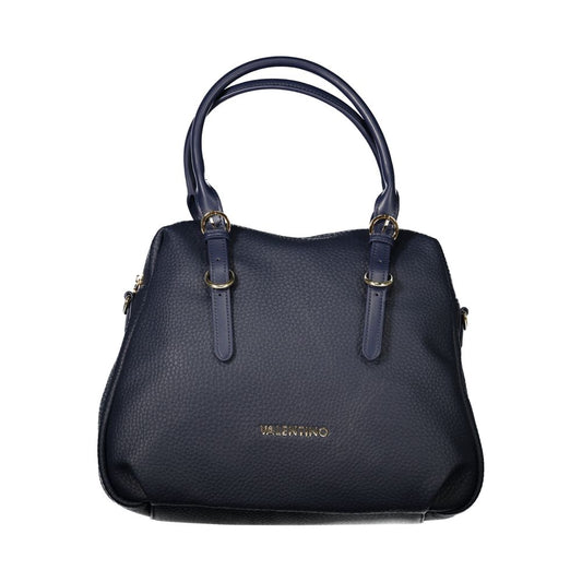Mario Valentino Blue Leather Effect Handbag with Adjustable Straps