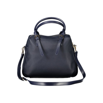 Mario Valentino Blue Leather Effect Handbag with Adjustable Straps