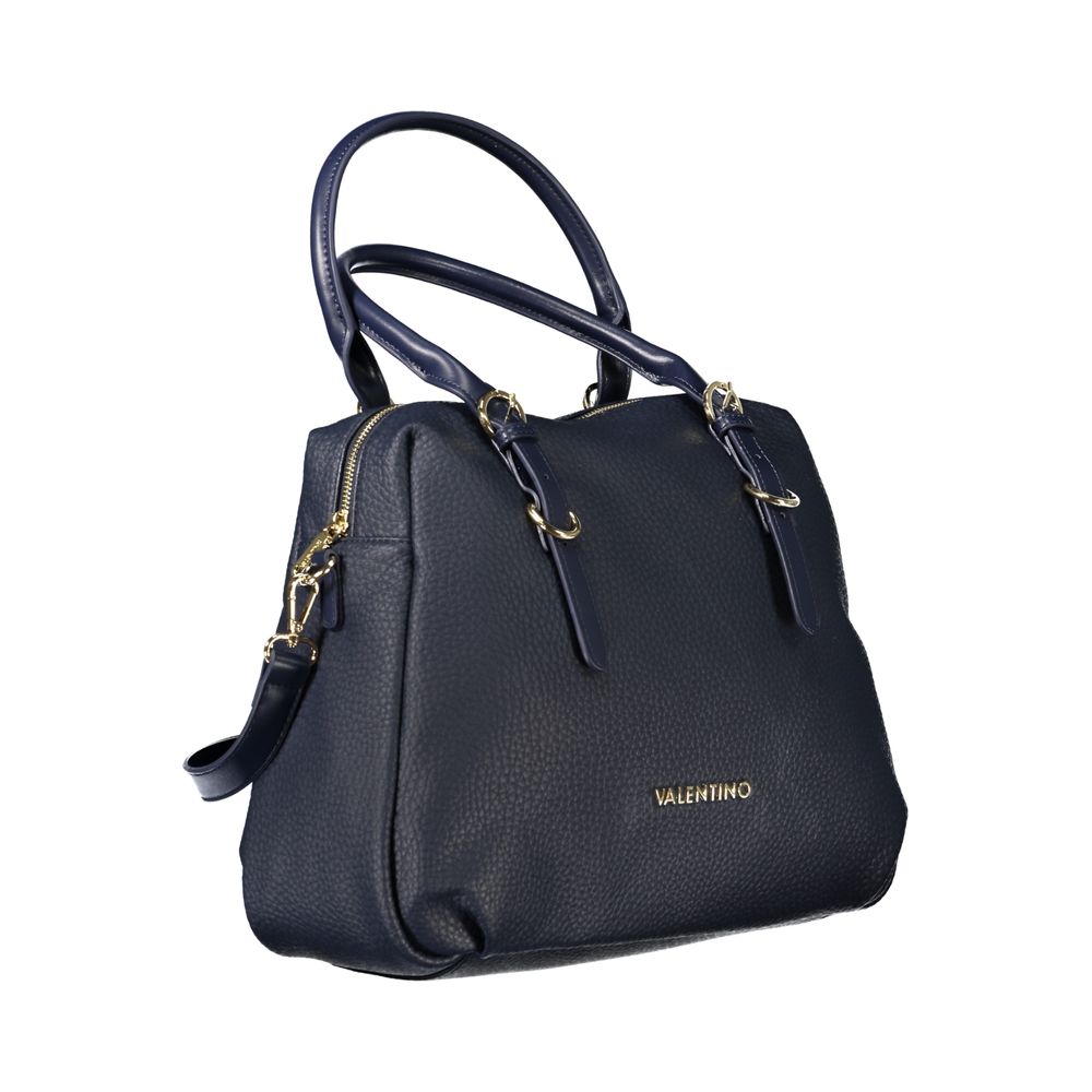 Mario Valentino Blue Leather Effect Handbag with Adjustable Straps