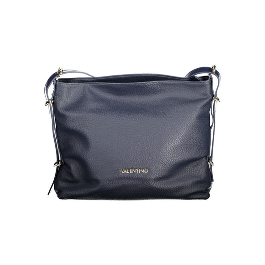 Mario Valentino Blue Leather Effect Handbag with Adjustable Strap