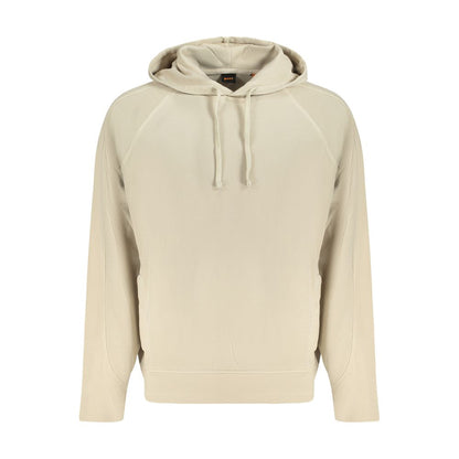 Hugo Boss Beige Cotton Sweater - Modern Hooded Design