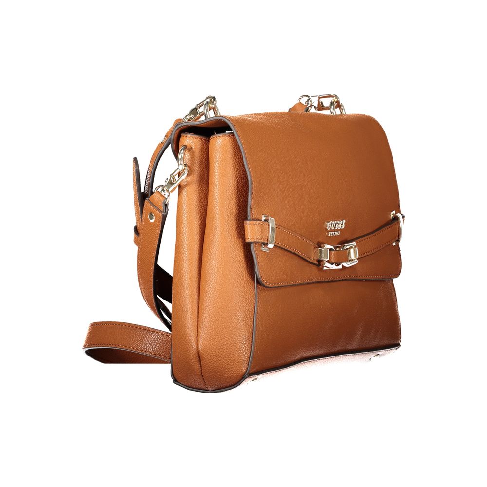 Guess Jeans Brown Polyethylene Handbag - Silvye Bag