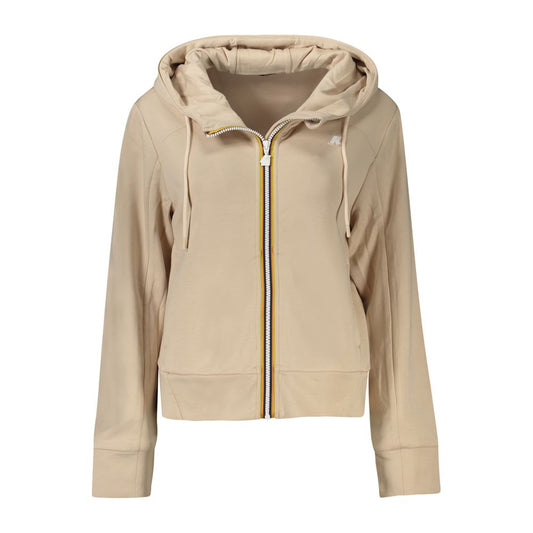 K-WAY Pink Polyester Sweater - Long-Sleeved Hooded Sweatshirt