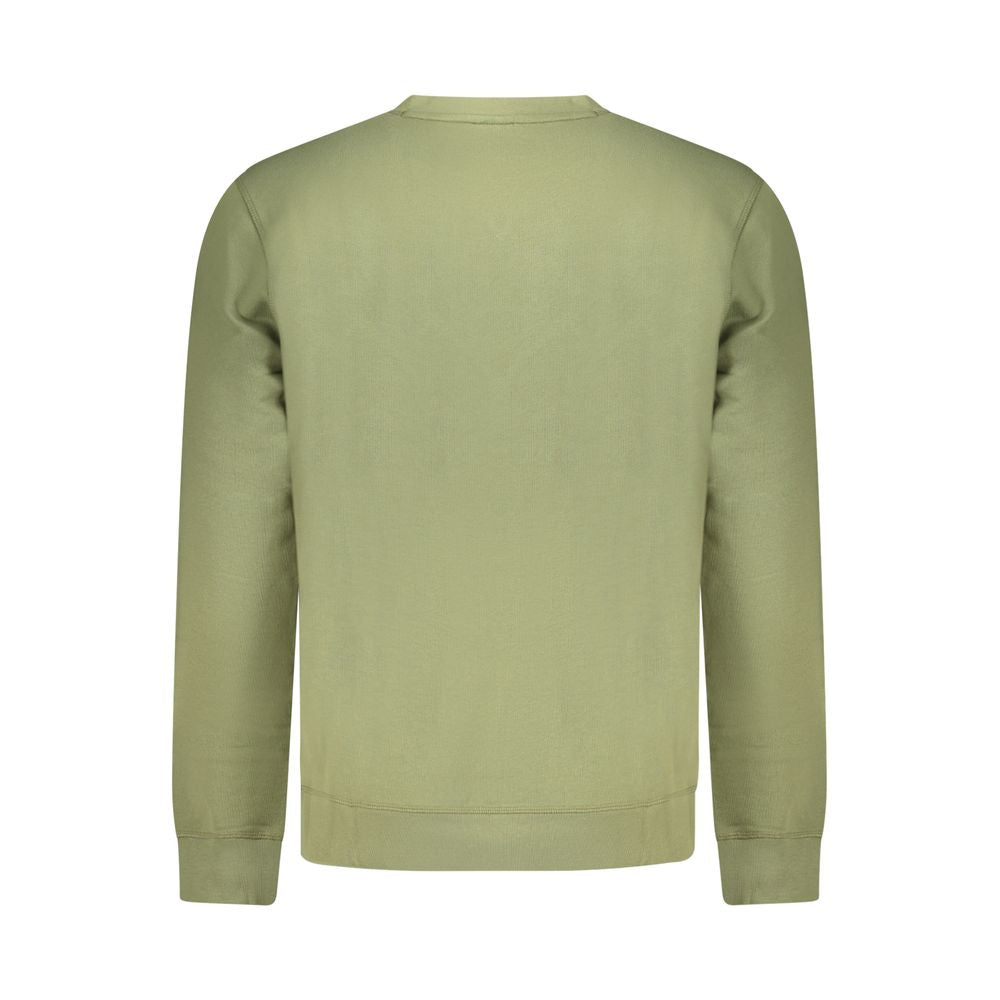 Hugo Boss Green Cotton Sweater - Long Sleeve Crew Neck