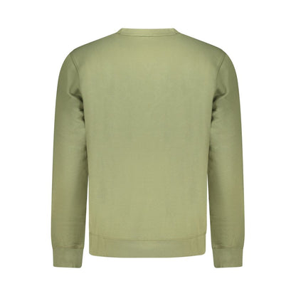 Hugo Boss Green Cotton Sweater - Long Sleeve Crew Neck